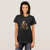 Leuke Motorfiets Kip Zoek naar Haan en Motorc T-shirt (Voorkant volledig)