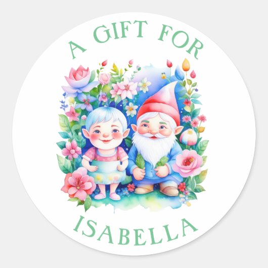 Leuke Mr en Mrs Clause gepersonaliseerde Kerstmis Ronde Sticker (Voorkant)