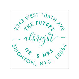 Leuke Mr & Mrs Bruiloft Aankondiging Retouradres Zelfinktende Stempel