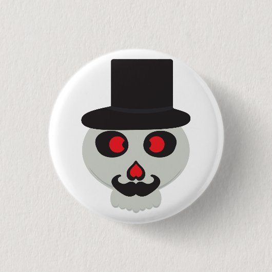 Leuke Mr Skull cartoon Ronde Button 3,2 Cm (Voorkant)