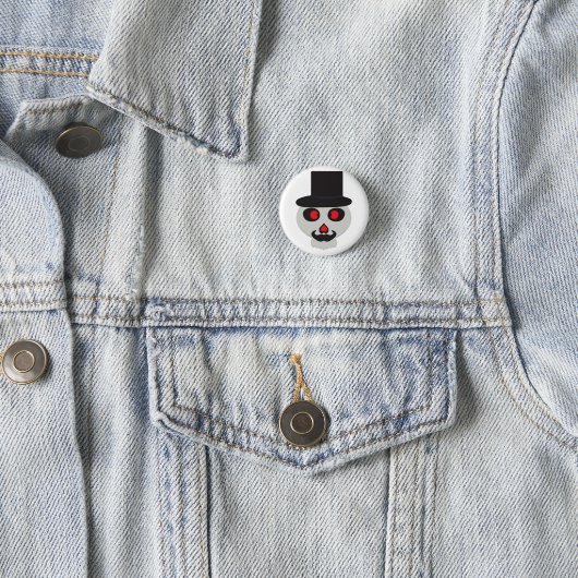 Leuke Mr Skull cartoon Ronde Button 3,2 Cm (In situ)