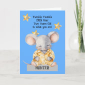 Leuke Muis 2e Verjaardag Kaart (Voorkant)