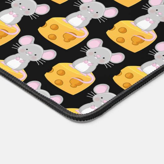 Leuke muis en kaas patroon thema bureaumat (Hoek)