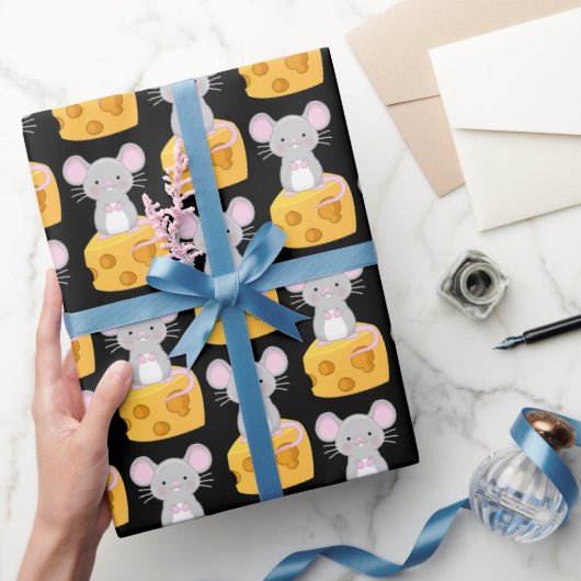 Leuke muis en kaas patroon thema cadeaupapier (Geschenken)