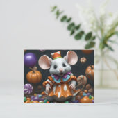 Leuke muis Halloween gepersonaliseerde aangepaste  Feestdagenkaart (Staand voorkant)