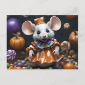 Leuke muis Halloween gepersonaliseerde aangepaste  Feestdagenkaart (Voorkant)