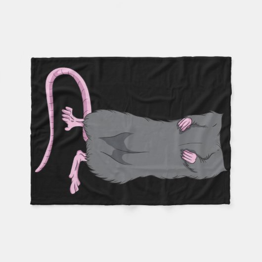 Leuke Muis Headless Halloween Rat Lichaam Gemakkel Fleece Deken (Voorkant (Horizontaal))