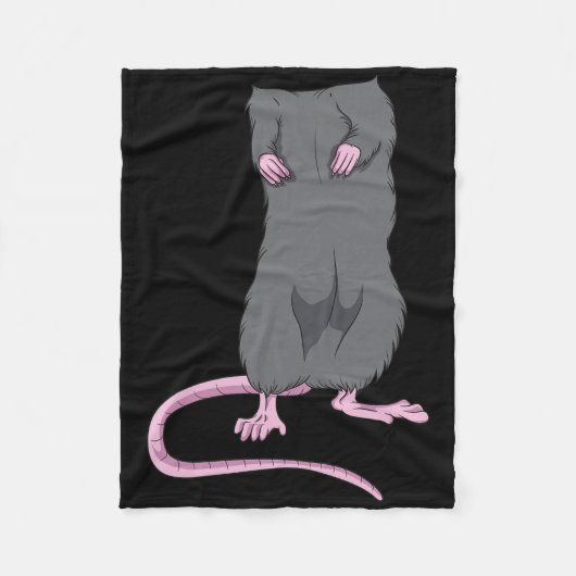 Leuke Muis Headless Halloween Rat Lichaam Gemakkel Fleece Deken (Voorkant)