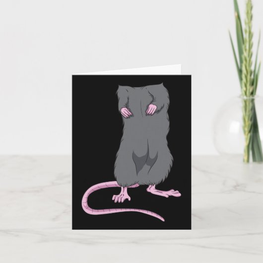 Leuke Muis Headless Halloween Rat Lichaam Gemakkel Kaart (Voorkant)