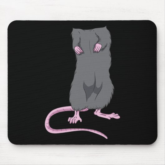 Leuke Muis Headless Halloween Rat Lichaam Gemakkel Muismat (Voorkant)