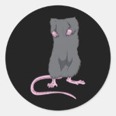 Leuke Muis Headless Halloween Rat Lichaam Gemakkel Ronde Sticker (Voorkant)