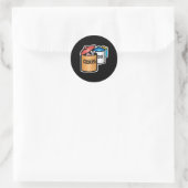 leuke muis in koekjespot ronde sticker (Tas)