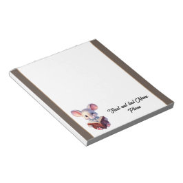 Leuke Muis met boek Notitieblok
