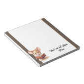 Leuke Muis met boek Notitieblok (Schuin)