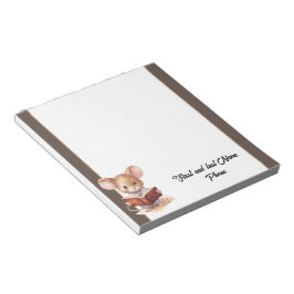 Leuke Muis met boek Notitieblok