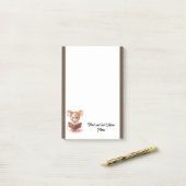 Leuke Muis met boek Post-it® Notes (Op bureau)