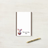 Leuke Muis met boek Post-it® Notes (Op bureau)