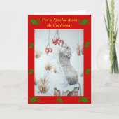 Leuke muis sneeuwscène voor moeder met Kerstmis Feestdagen Kaart (Voorkant)