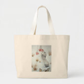 Leuke muis sneeuwscène wildlife art bag grote tote bag (Voorkant)