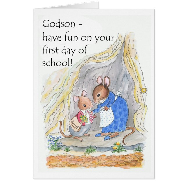Leuke Muispret Eerste dag van School voor Godson (Voorkant)