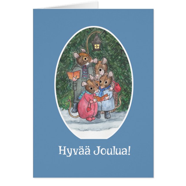 Leuke muizen Carol Singers Finse groet (Voorkant)