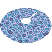 Leuke multi blauwe kleuren zonnen patronen kerstboom rok (Gekanteld)