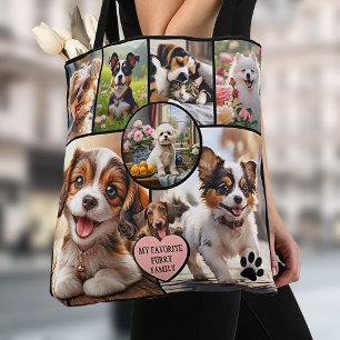 Leuke multi-foto collage hondenliefhebber tote bag