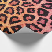 Leuke multi gekleurde luipaard print cadeaupapier (Hoek)