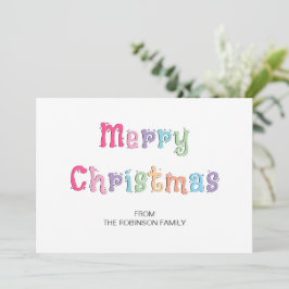 Leuke Multicolor Merry Christmas Holiday Kaart