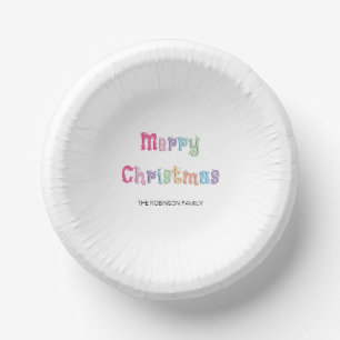 Leuke Multicolor Merry Christmas Paper Bowls Papieren Kommen