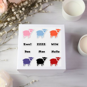 Leuke Multicolor Sheep Sticker Pack