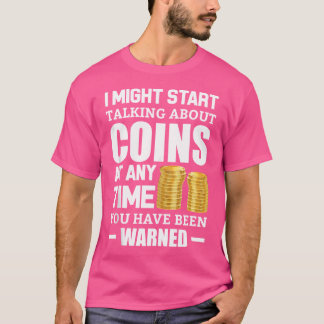 Leuke muntcollectie munten en geld hobby t-shirt