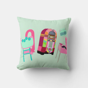 Leuke muziek Fifties Jukebox Schattigee Retro Art Kussen