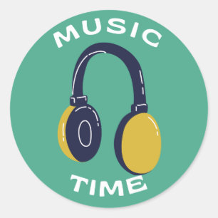 LEUKE MUZIEK TIJD HONEYMOON RONDE STICKER