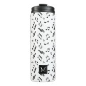 Leuke Muzieknoten Patroon Monogram Thermosbeker (Voorkant)