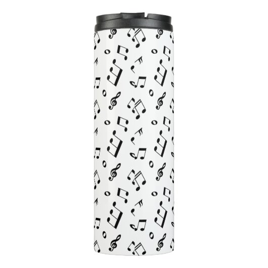 Leuke Muzieknoten Patroon Monogram Thermosbeker (Achterkant)