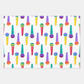 leuke muziekpatroonparty Papierbladen oppakken Inpakpapier Vel (Voorkant 2)