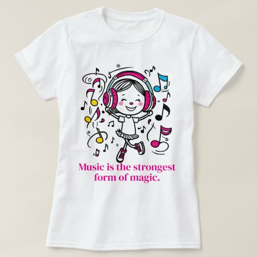 Leuke muzikale grafische T-shirt (Design voorkant)