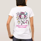 Leuke muzikale grafische T-shirt (Achterkant)