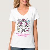 Leuke muzikale grafische T-shirt (Voorkant)