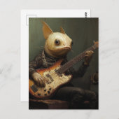 Leuke muzikale vis die gitaar speelt briefkaart (Voorkant / Achterkant)