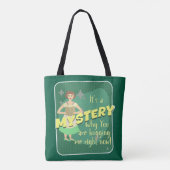Leuke Mystery Snark Retro Lezen Huisvrouw Tote Bag (Achterkant)