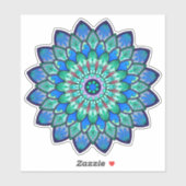Leuke mystieke blauwe mandala sticker (Vel)