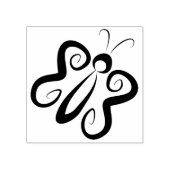 Leuke 'n krullende vlinder rubberstempel (Afrduk)