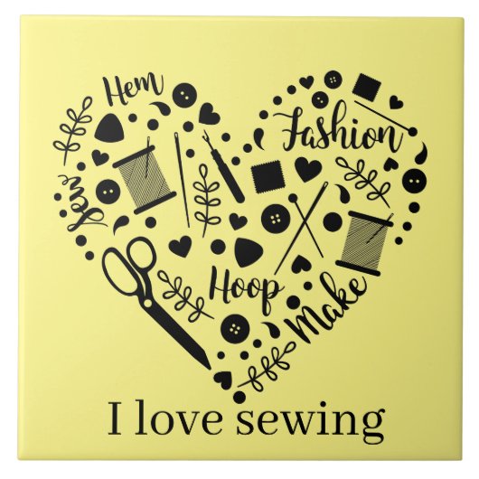 Leuke naaikamer crafting tegeltje (Voorkant)