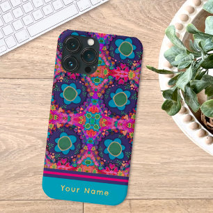 Leuke naam Boho Bloemen Aangepaste Patroon Inspira Case-Mate iPhone Case