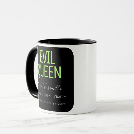 Leuke naam Evil Queen Halloween Mok (Voorkant links)