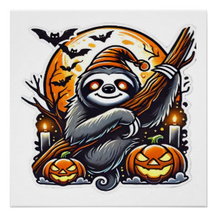 Leuke Nacht Luiaard Halloween Klassiek T-shirt Perfect Poster