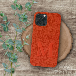 Leuke namaak basketbal leer skin textuur patroon iPhone 15 pro max hoesje
