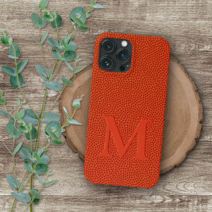 Leuke namaak basketbal leer skin textuur patroon iPhone 15 pro max hoesje